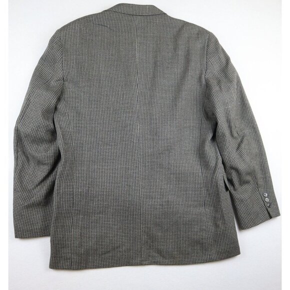 MEN'S GRAY & BLUE PLAID BLAZER JACKET - CLUB HOUSE - SIZE 42L - Picture 5 of 5